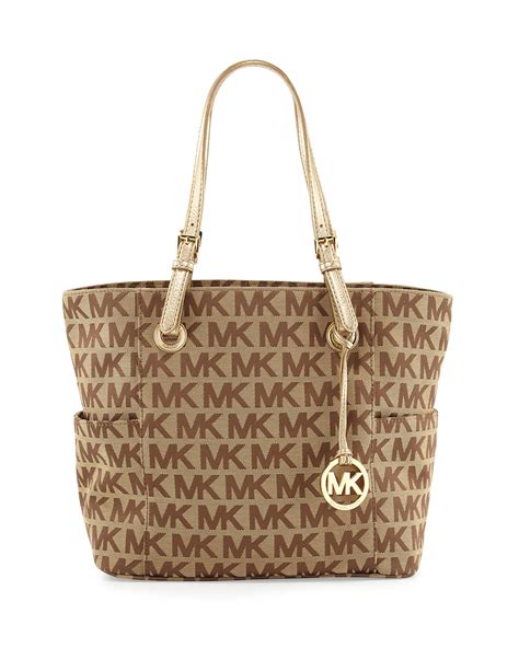 michael kors signature tote|michael kors large canvas tote.